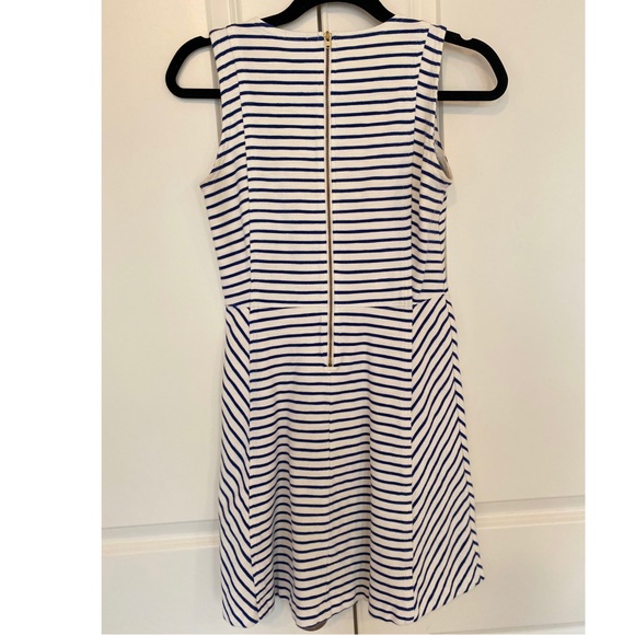 J.Crew white and blue stripped size 2 Dress - Picture 2 of 3
